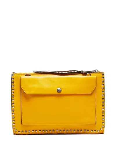 Pre-owned Miu Miu 2010s Fringed Shoulder Bag In Yellow