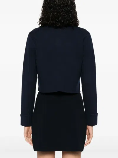 Sandro Knitted Cardigan In Blue