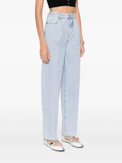 Sandro Logo-patch Jeans In Blue