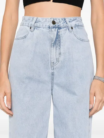 Sandro Logo-patch Jeans In Blue