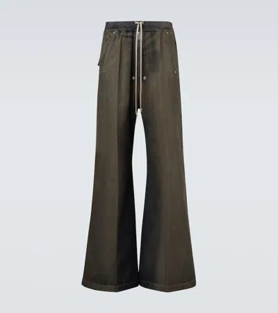 Rick Owens Khaki Concordians Wide Bela Trousers In Gray