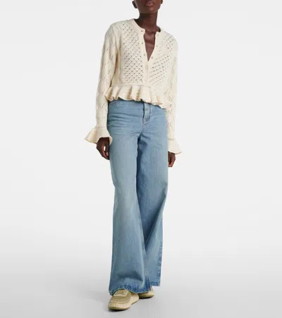 Chloé Nama Embroidered Suede Sneakers In Multi