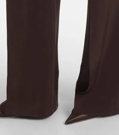 Tom Ford Pleated High-rise Wide-leg Pants In Burgundy