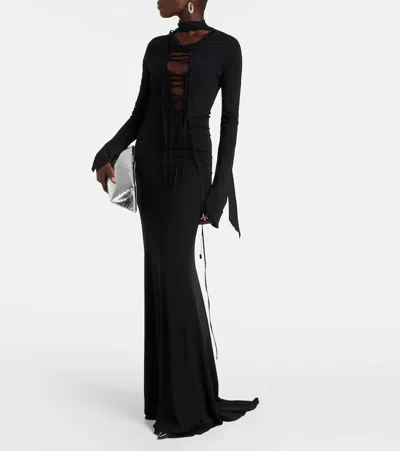 Attico 8.30 Pm Oversized Leather Clutch In Silver