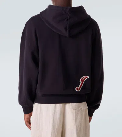 Jacquemus Relaxed Fit Hoodie With Drawstring In Blue