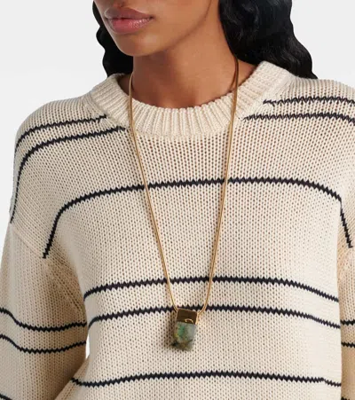 Vince Variegated Stripe Wool Blend Sweater In Multi