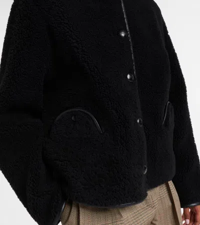 Blazé Milano Reversible Jacket Textured Fabric In Black