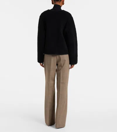 Blazé Milano Reversible Jacket Textured Fabric In Black