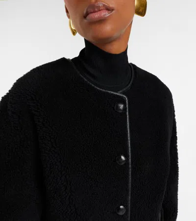 Blazé Milano Reversible Jacket Textured Fabric In Black