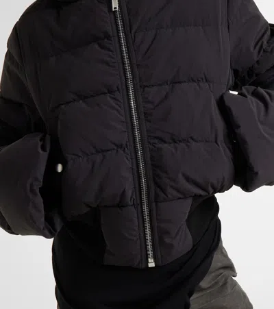 Rick Owens Down Jacket With Hood In Brown