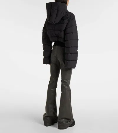 Rick Owens Down Jacket With Hood In Brown
