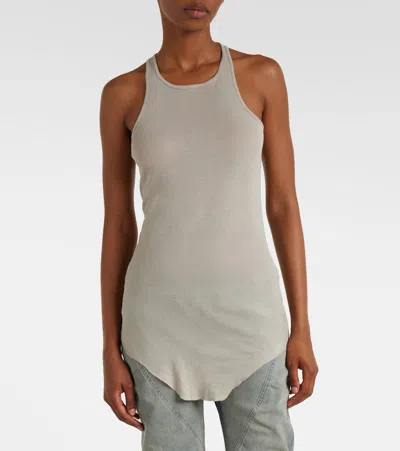 Rick Owens Forever Basic Cotton Tank Top In Gray