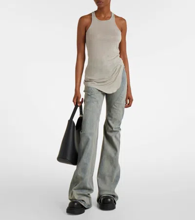Rick Owens Forever Basic Cotton Tank Top In Gray