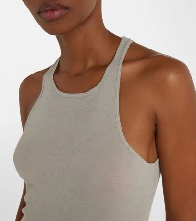 Rick Owens Forever Basic Cotton Tank Top In Gray