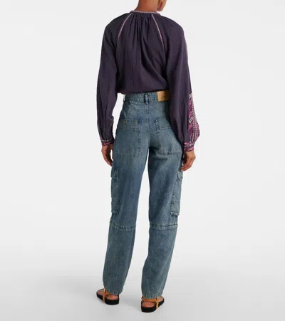 Isabel Marant Étoile Cargo Trousers Featuring Multiple Pockets In Blue