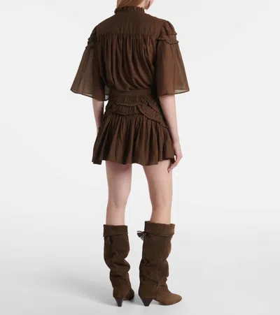 Isabel Marant Étoile Ruffled Layered Skirt Detailed Design In Brown