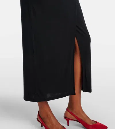 Isabel Marant Étoile Black Draped Jersey Jelina Long Dress