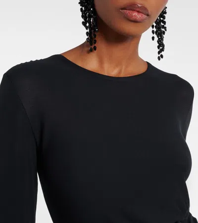 Isabel Marant Étoile Black Draped Jersey Jelina Long Dress
