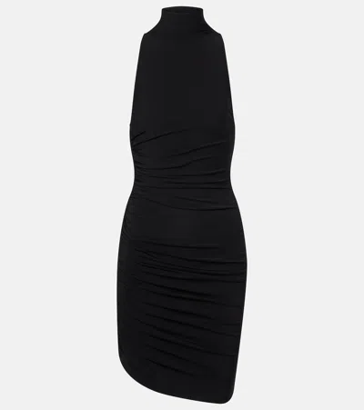 Jacquemus Piazza Asymmetrical Hem Dress In Black