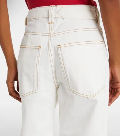 Jacquemus Le De Nimes Wide Leg Jeans In White