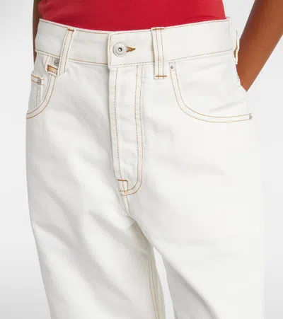 Jacquemus Le De Nimes Wide Leg Jeans In White