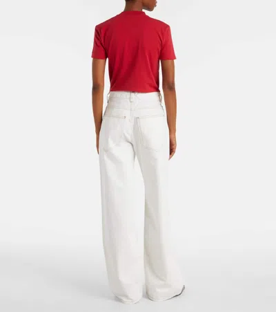 Jacquemus Le De Nimes Wide Leg Jeans In White
