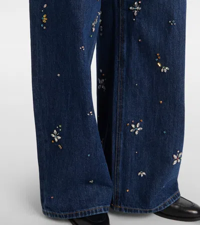 Self-portrait Self Portrait Jeans Blue In Blue