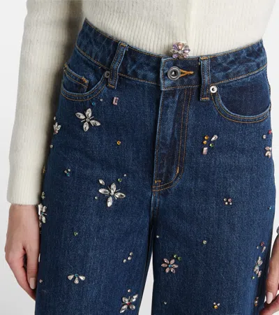 Self-portrait Self Portrait Jeans Blue In Blue