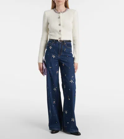 Self-portrait Self Portrait Jeans Blue In Blue