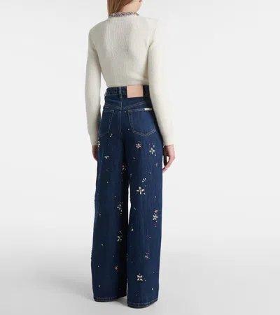 Self-portrait Self Portrait Jeans Blue In Blue