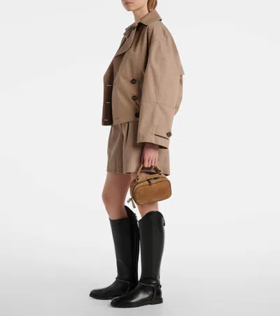 Brunello Cucinelli Monili Leather Knee-high Boots In Black