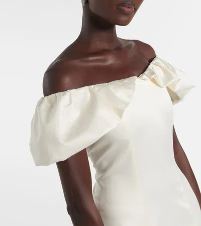 Rotate Birger Christensen Rotate Birgerchristensen Mini Dress With Bare Shoulders In White