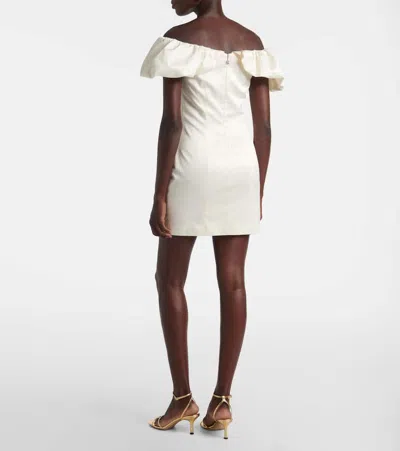 Rotate Birger Christensen Rotate Birgerchristensen Mini Dress With Bare Shoulders In White
