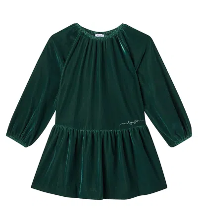 Il Gufo Ruched Dress In Green