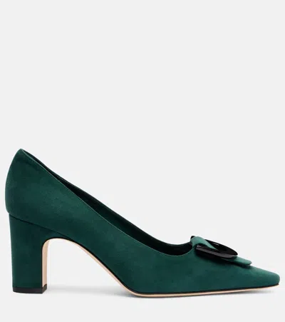 Manolo Blahnik 70mm Beti Buckle Pump In Green
