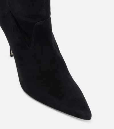 Manolo Blahnik Pascalarehi 105 Suede Over-the-knee Boots In Black
