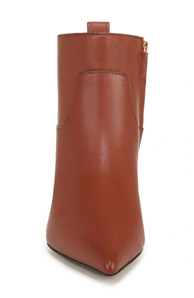 Sarto By Franco Sarto Mala Pointed Toe Kitten Heel Bootie In Brown