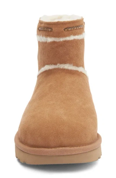Ugg ® Classic Mini Shearling Braid Trim Boot In Brown
