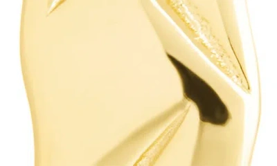 Sterling Forever Ashton Texture Hoop Earrings In Gold