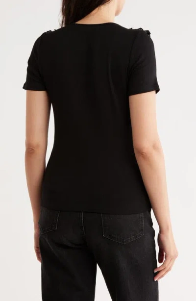 Cyrus Ruffle Top In Black