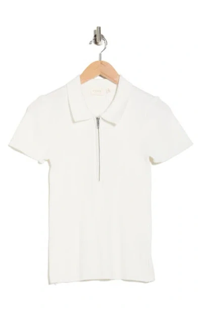 Cyrus Quarter Zip Polo In White