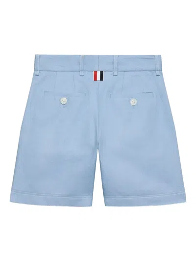 Thom Browne Beltloop Canvas Shorts In Blue