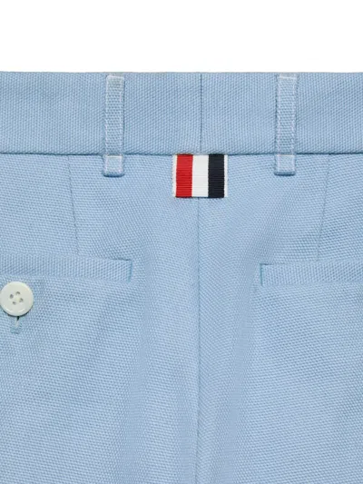 Thom Browne Beltloop Canvas Shorts In Blue