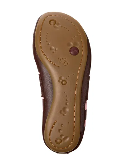 Camper Right Zebra-print Elastic-strap Ballerinas In Brown