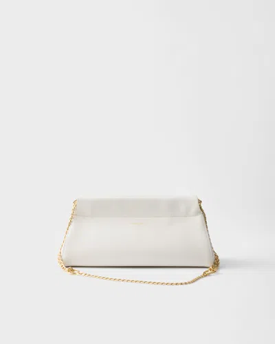 Prada Enchaîné Medium Leather Bag In White
