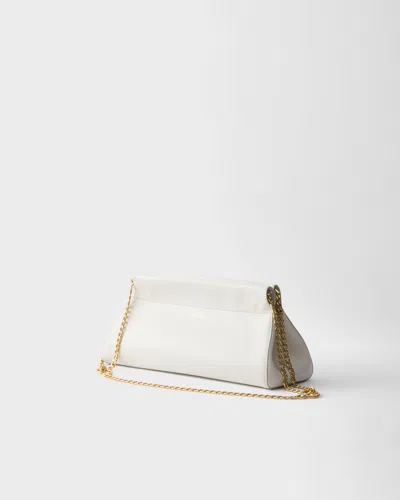 Prada Enchaîné Medium Leather Bag In White