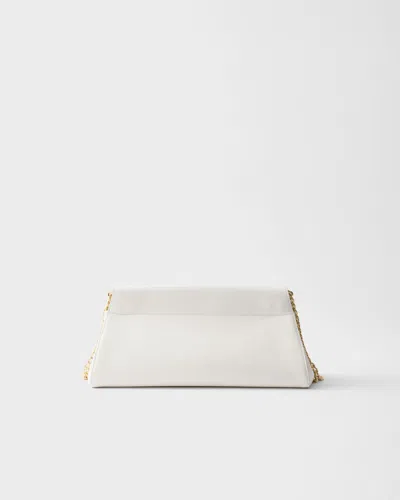 Prada Enchaîné Medium Leather Bag In White