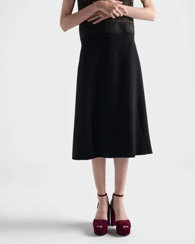 Prada Block Heel Open Toe Sandals With Suede Finish In Burgundy