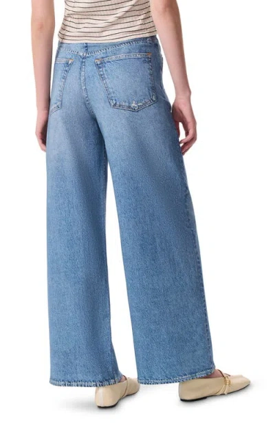 Rag & Bone Miramar Sofie High Waist Ankle Wide Leg Terry Sweatpant Jeans In Blue