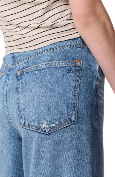 Rag & Bone Miramar Sofie High Waist Ankle Wide Leg Terry Sweatpant Jeans In Blue